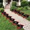 Big Dot of Happiness Red Graduation Lawn Decorations - 10 Piece